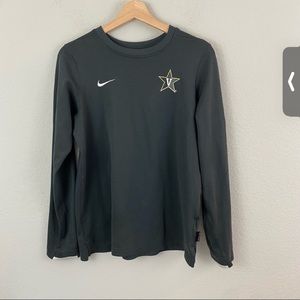 Nike Dri Fit Long Sleeve Gray On-Field Soft Horizontal Striated Knit Top XL